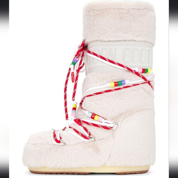Moon Boot Faux Fur Beaded Snow Boots MSRP $595 - Picture 6 of 17